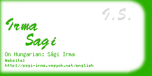 irma sagi business card